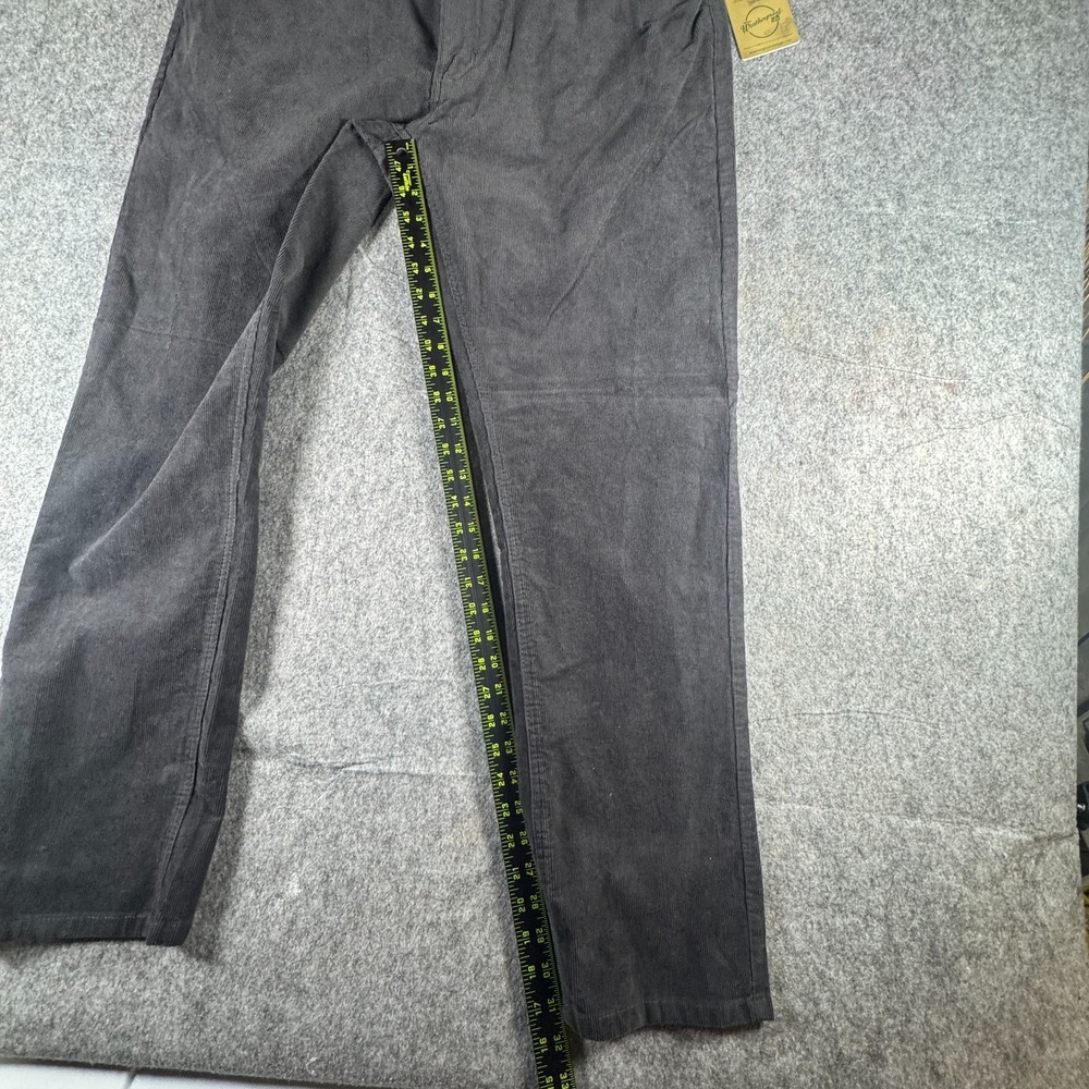 Weatherproof Vintage Mens Iron Gray 38x32 Corduroy 5 Pocket Straight Fit Pants - Picture 3 of 16